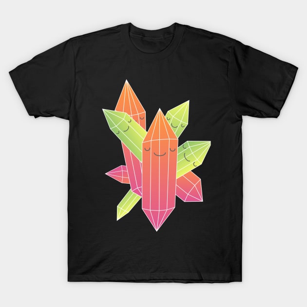 Happy Crystals T-Shirt by Dusty Daze